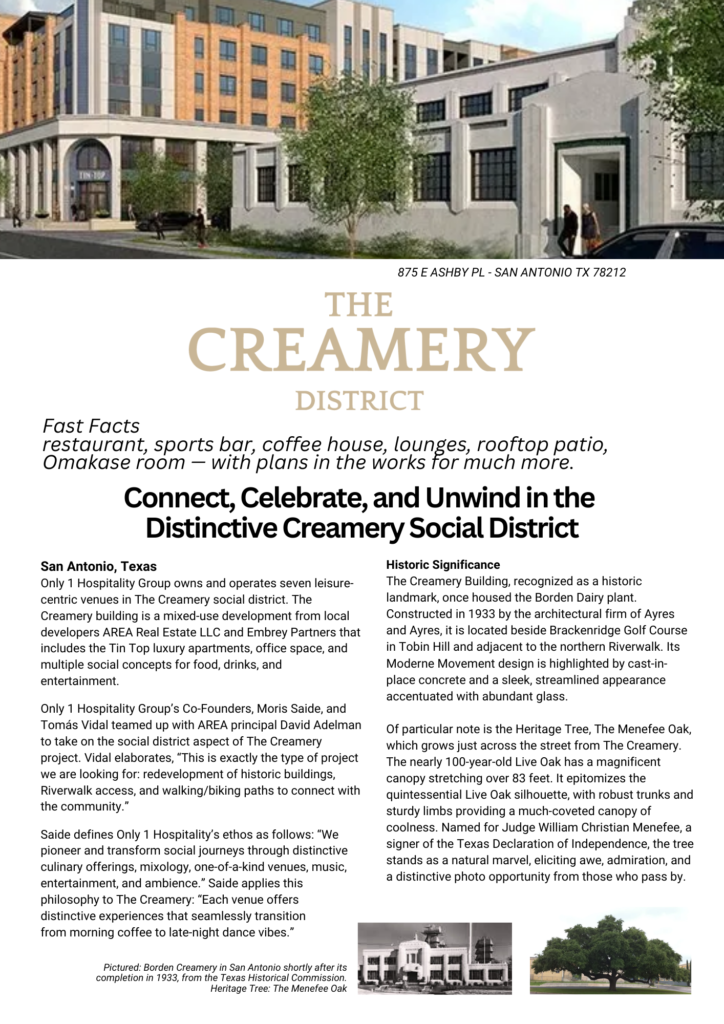 The Creamery Press Kit, page 1