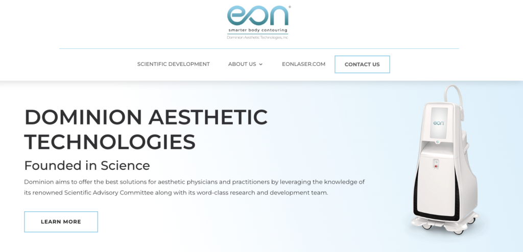 Dominion Aesthetic Technologies website